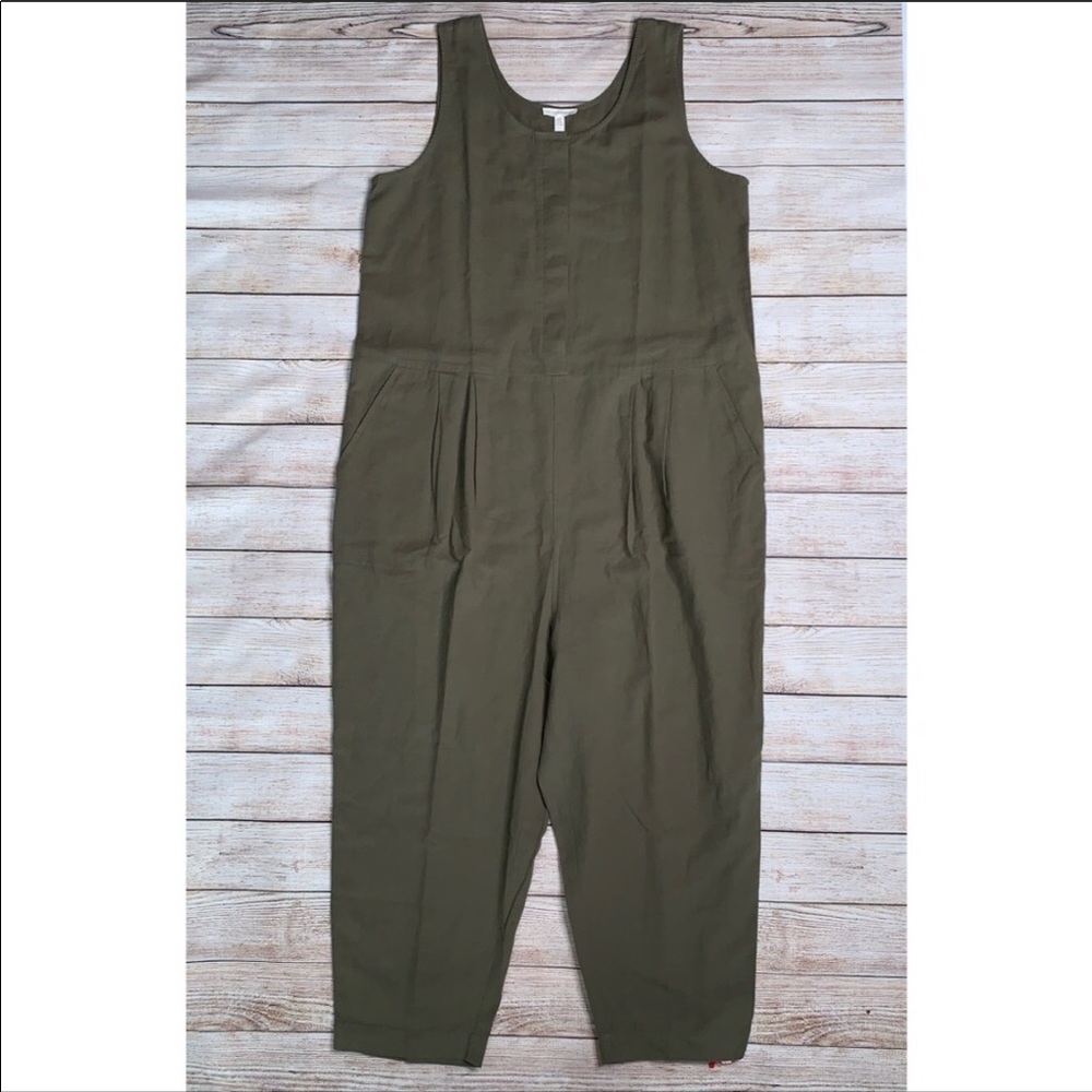 Eileen Fisher Olive Green Jumpsuit NWT